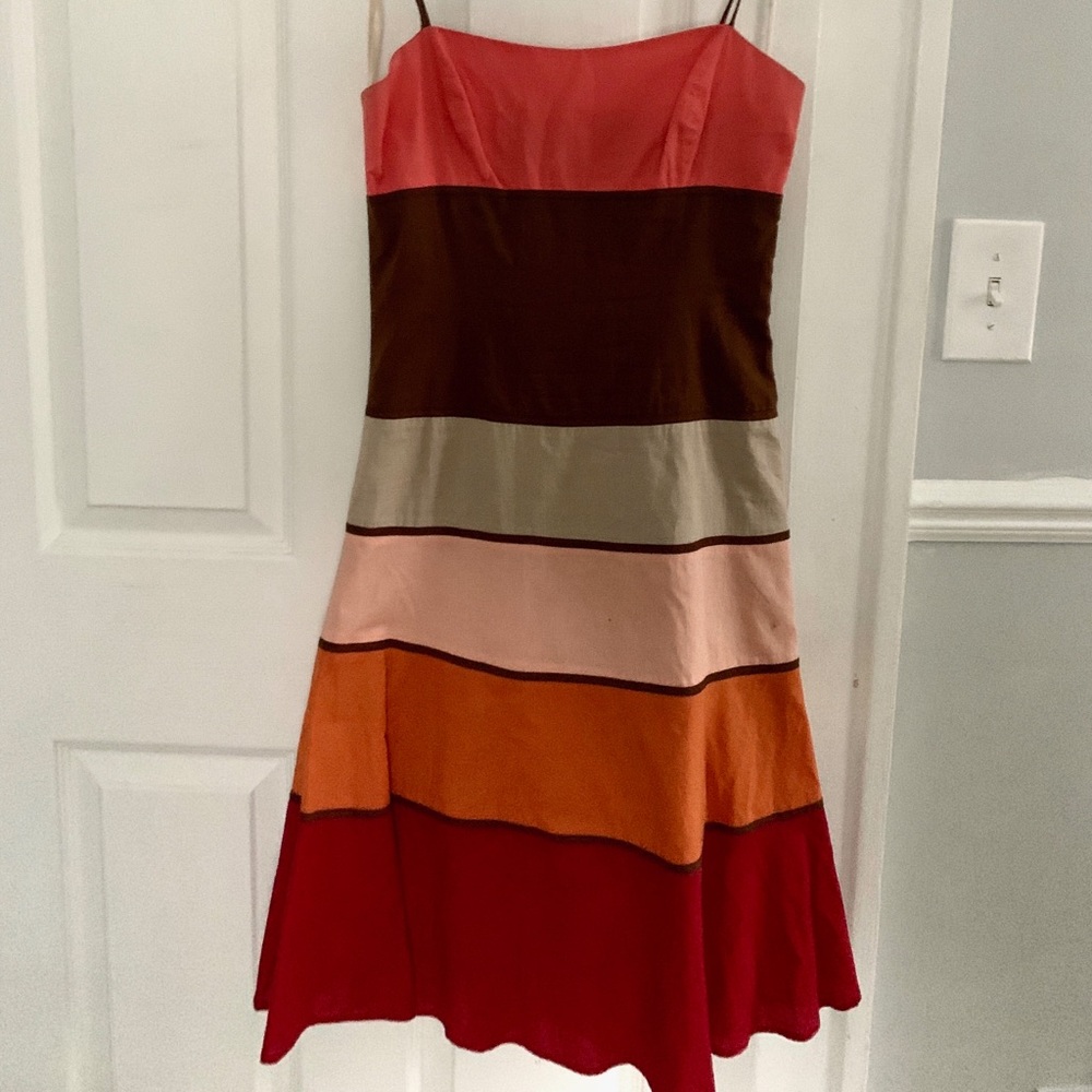 BCBG multicolored sundress size 4